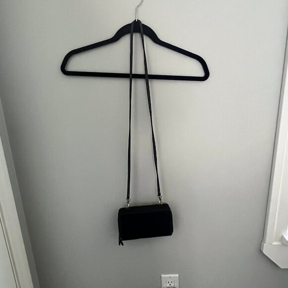 Black 4" x 7" Shoulder Purse-Wallet - Picture 4 of 6